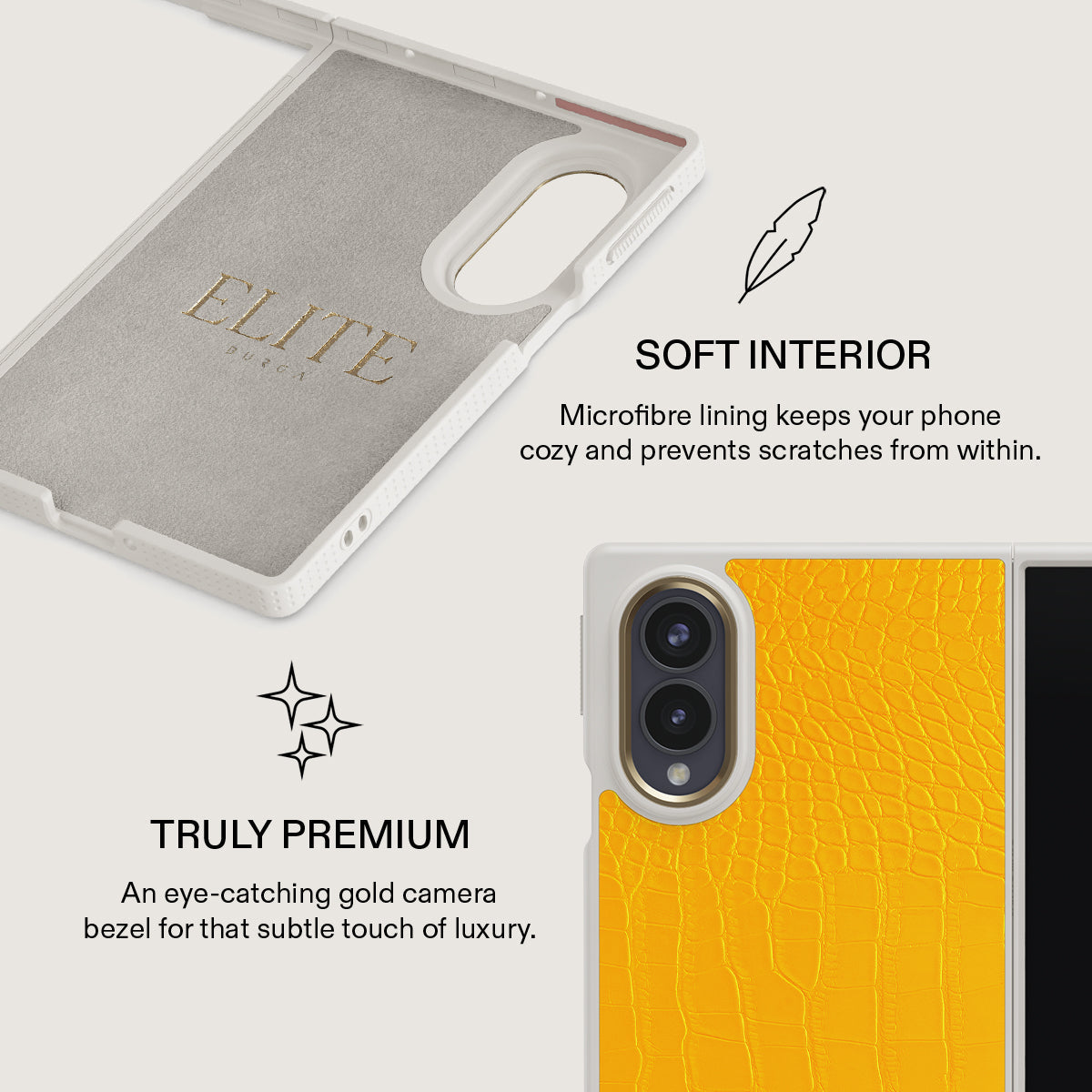 Canary Yellow - Snake Skin Samsung Galaxy Z Fold 8 Case