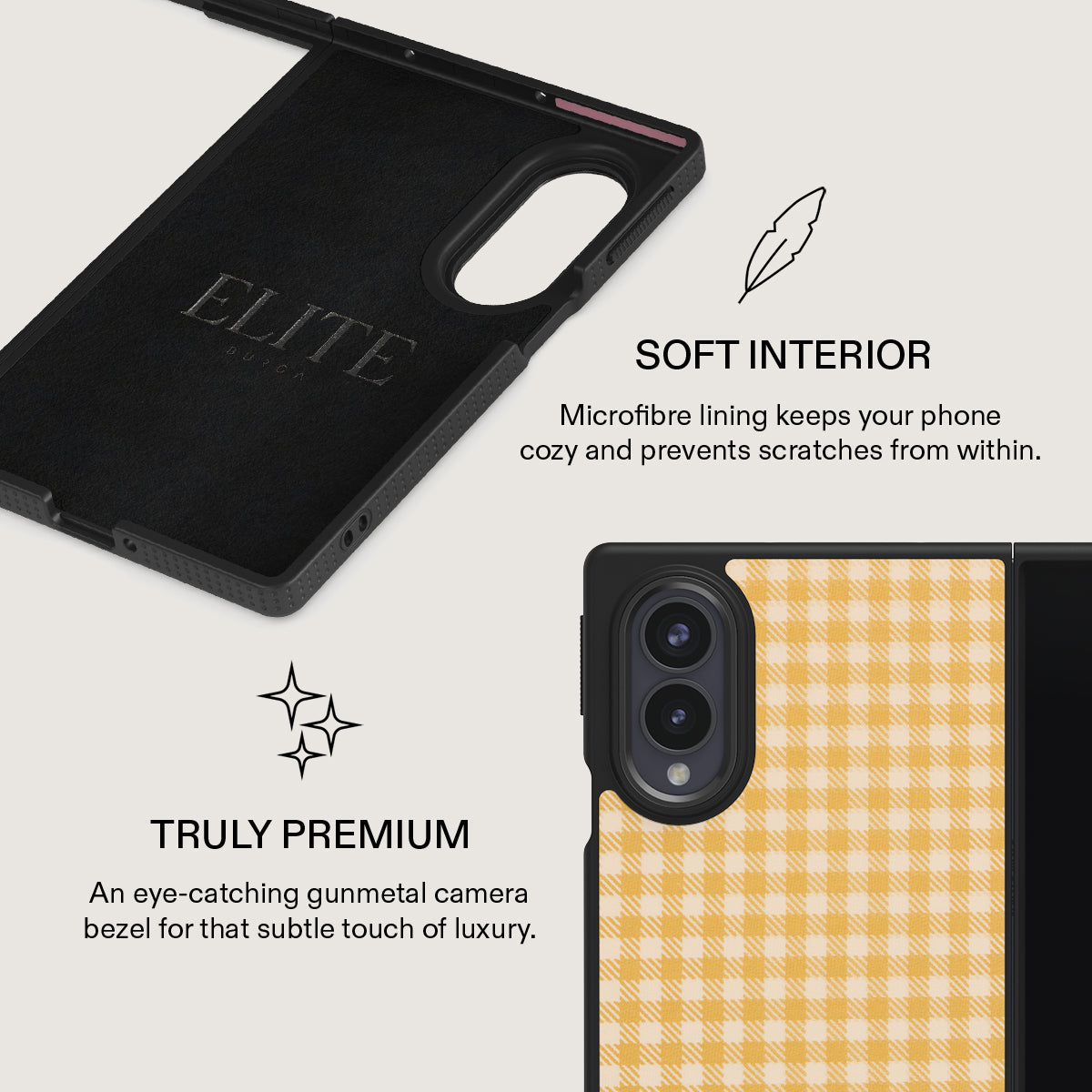 Tuscan Sun - Yellow Plaid Samsung Galaxy Z Fold 8 Case