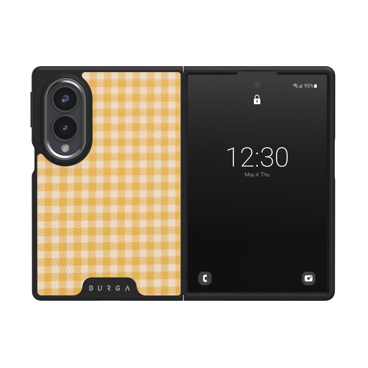 Tuscan Sun - Yellow Plaid Samsung Galaxy Z Fold 8 Case