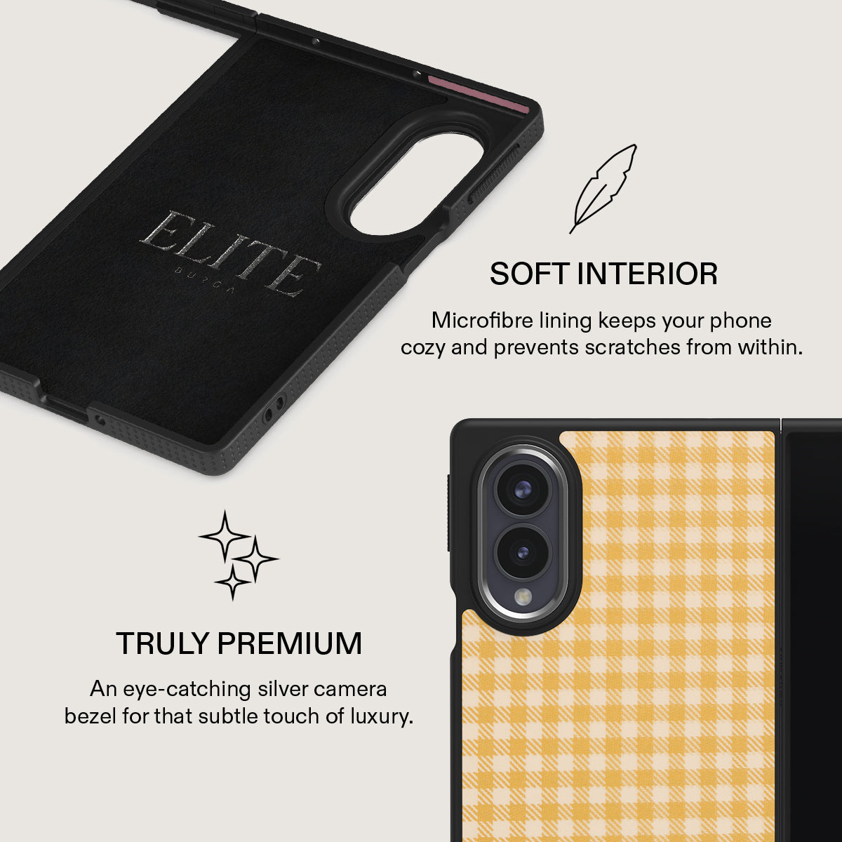 Tuscan Sun - Yellow Plaid Samsung Galaxy Z Fold 8 Case
