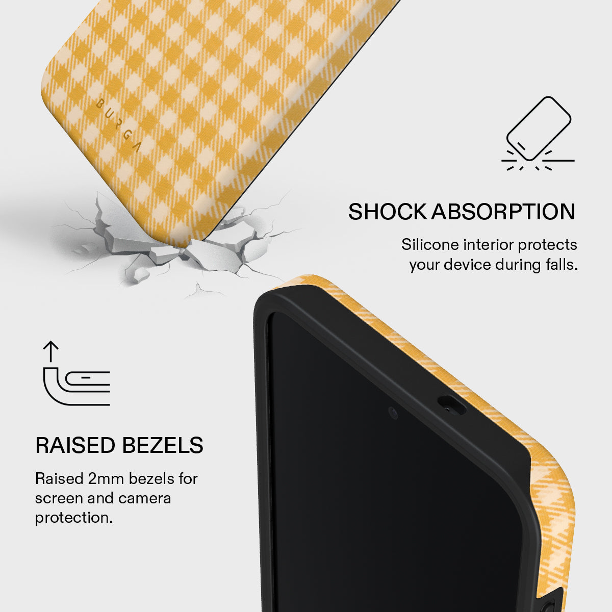 Tuscan Sun - Yellow Plaid Samsung Galaxy S26 FE Case