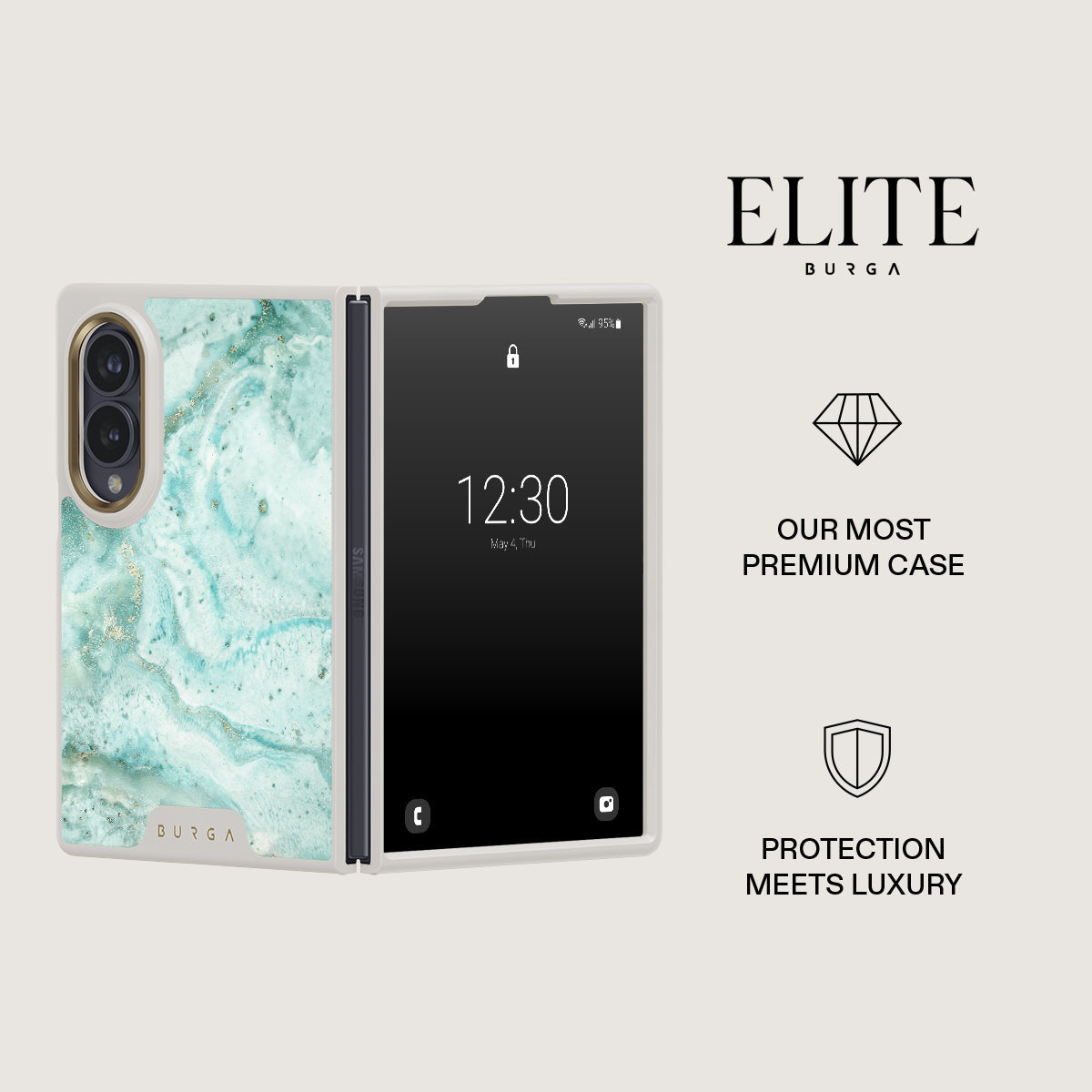 Uluwatu Waves - Teal Samsung Galaxy Z Fold 8 Case