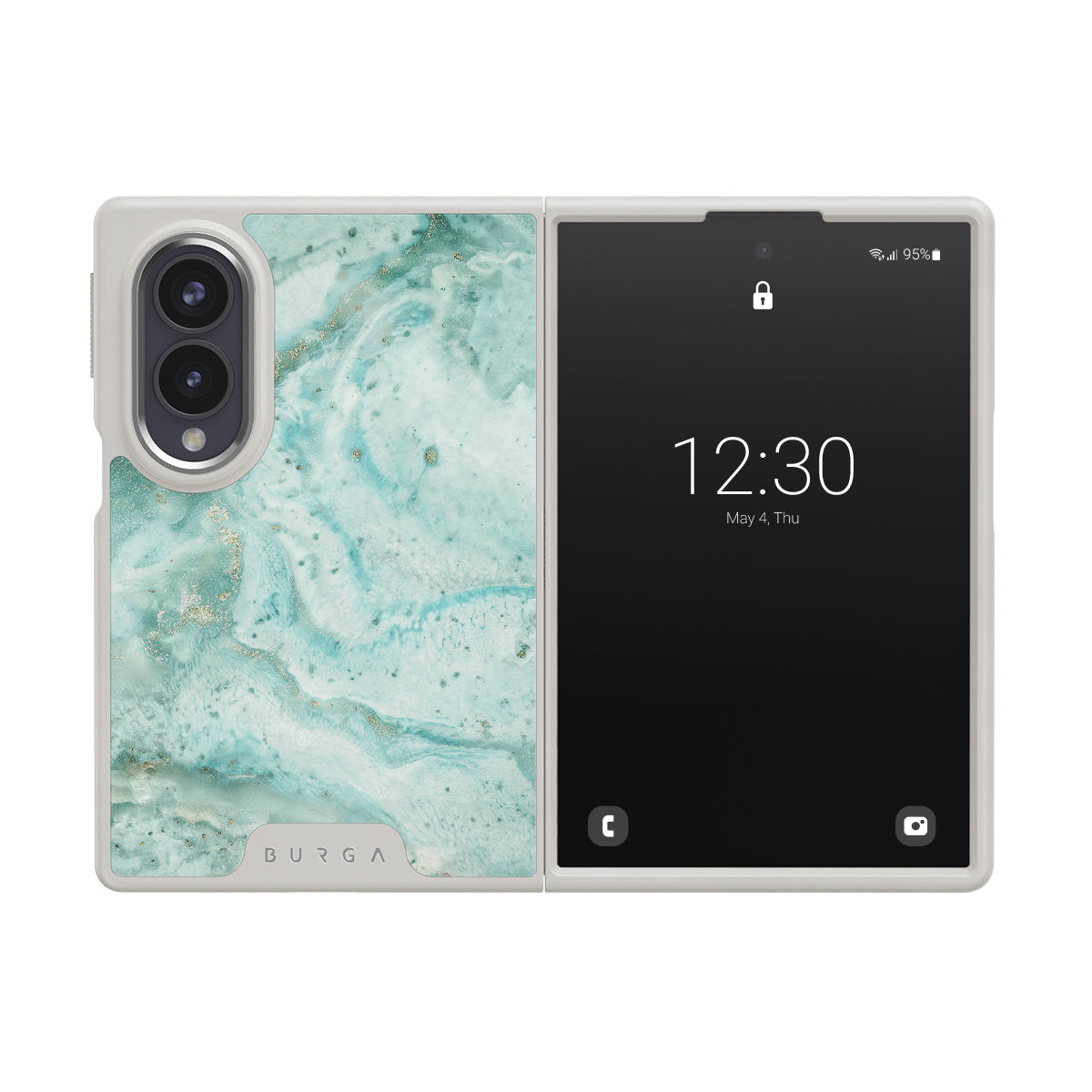 Uluwatu Waves - Teal Samsung Galaxy Z Fold 8 Case