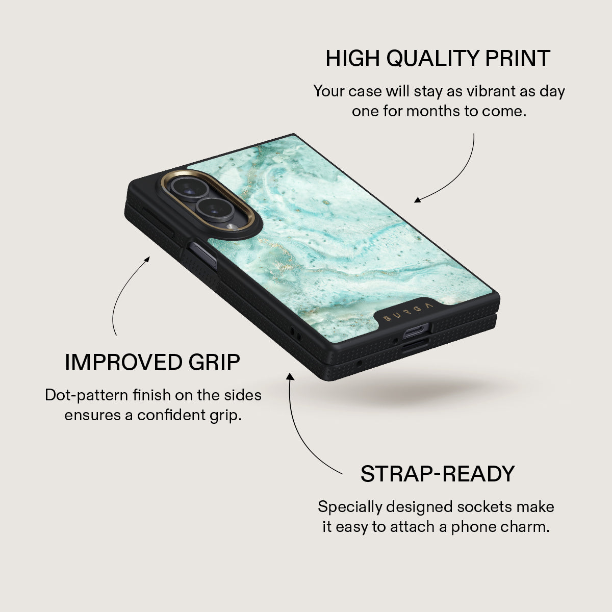 Uluwatu Waves - Teal Samsung Galaxy Z Fold 8 Case
