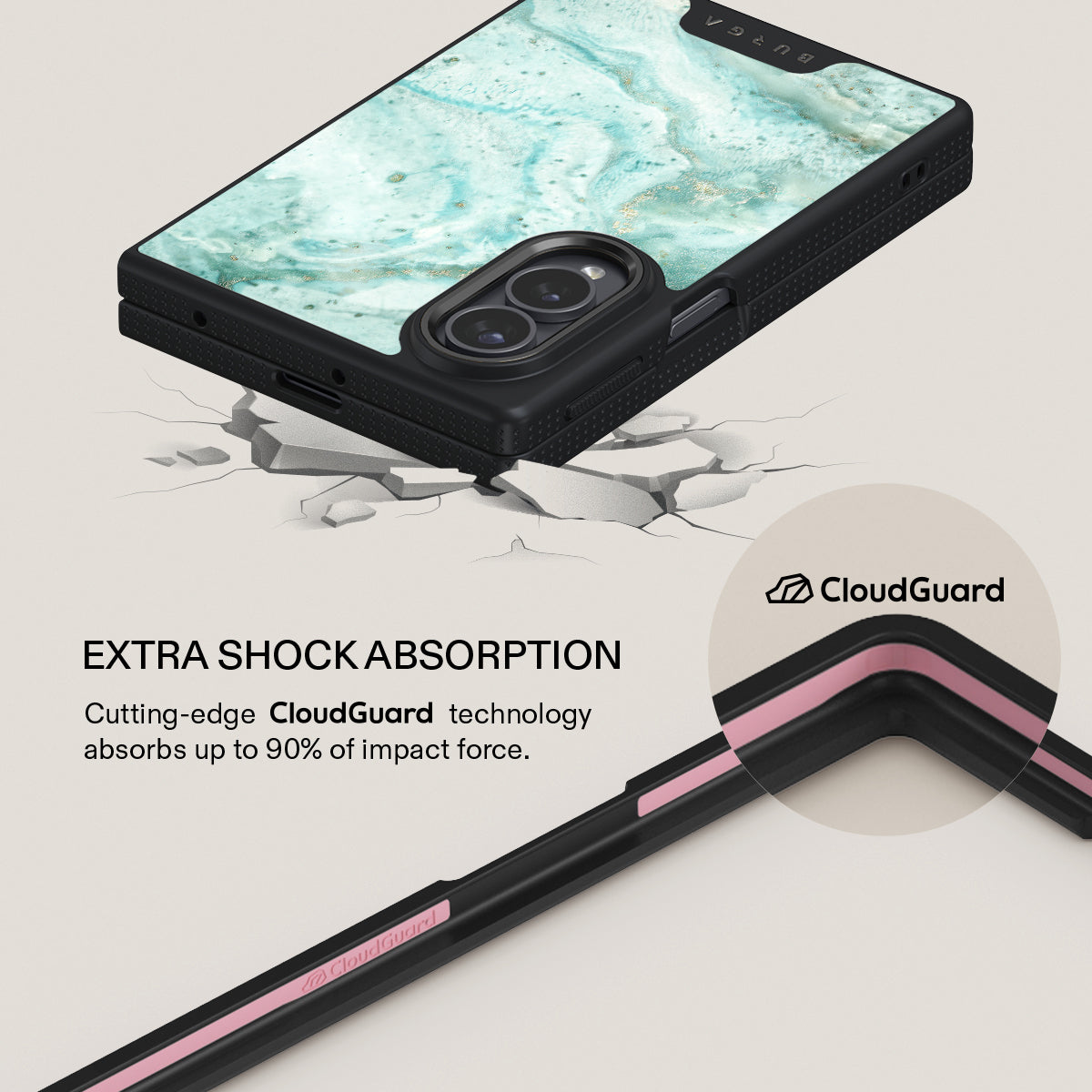 Uluwatu Waves - Teal Samsung Galaxy Z Fold 8 Case