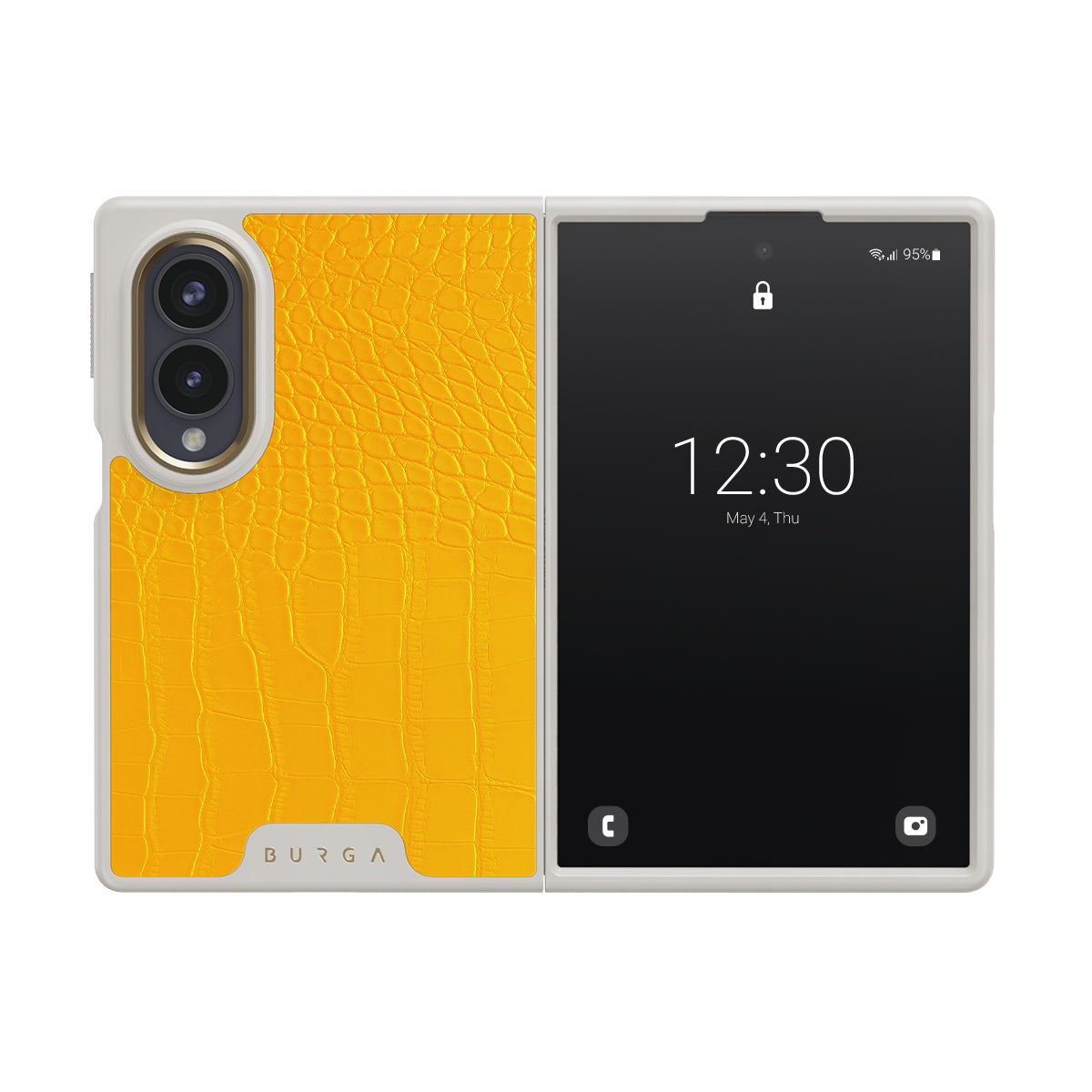 Canary Yellow - Snake Skin Samsung Galaxy Z Fold 8 Case